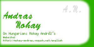 andras mohay business card